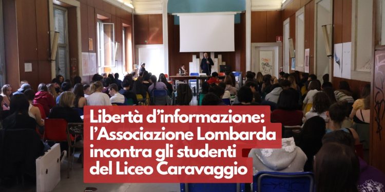 Liberta d’informazione: l’Associazione Lombarda incontra gli studenti del liceo Caravaggio