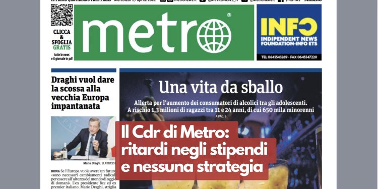 Il CdR di Metro: ritardi negli stipendi e nessuna strategia