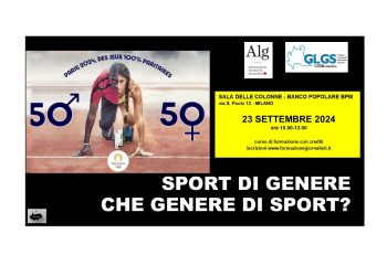 Sport di genere, che genere di sport? Corso di formazione con crediti lunedì 23 settembre
