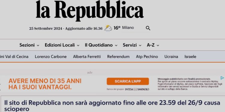 Pubblichiamo il testo del comunicato di solidarietà alle colleghe e ai colleghi di Repubblica in sciopero, diffuso dal Cdr del sole 24 Ore