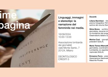 Ultime di pagina, corso di formazione con crediti lunedì 16 settembre