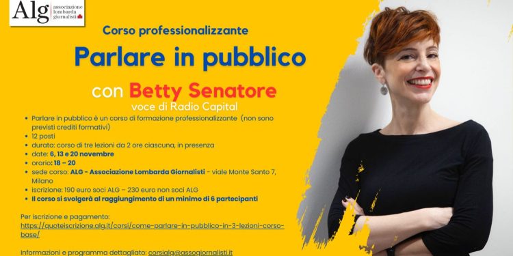 Corso Parlare in pubblico in modo efficace con Betty Senatore