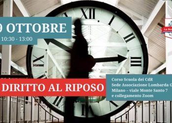 Scuola dei CdR: incontro dedicato al tema “Il diritto al riposo”