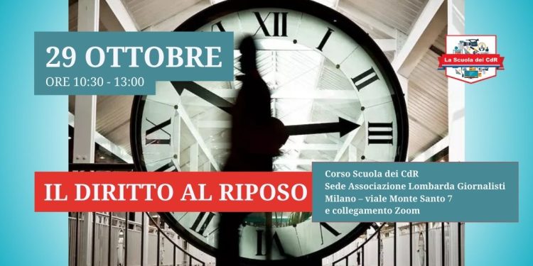 Scuola dei CdR: incontro dedicato al tema “Il diritto al riposo”