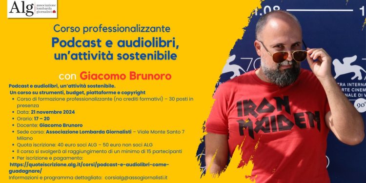 Podcast e audiolibri, un’attività sostenibile. Un corso su strumenti, budget, piattaforme e copyright