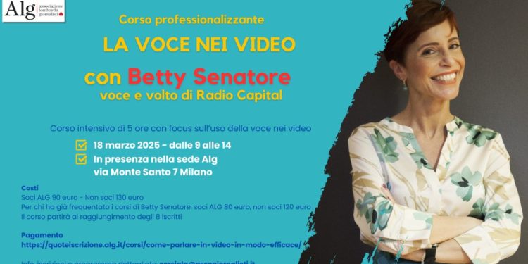 Corso intensivo “Come parlare in video in modo efficace” con Betty Senatore
