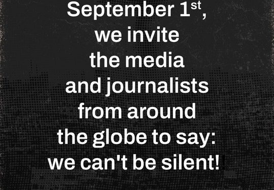 Palestine: Join the Global Media Blackout on 1st September to support journalists in Gaza