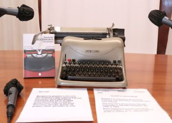 Martedì 7 in mostra in Lombardala macchina per scrivere di Giancarlo Siani