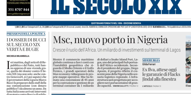 Dossier contro Secolo XIX, bufera su staff governatore Bucci, Ordine Liguria apre istruttoria