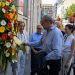 Deposta una corona di fiori nel luogo in cui fu ammazzato Walter Tobagi