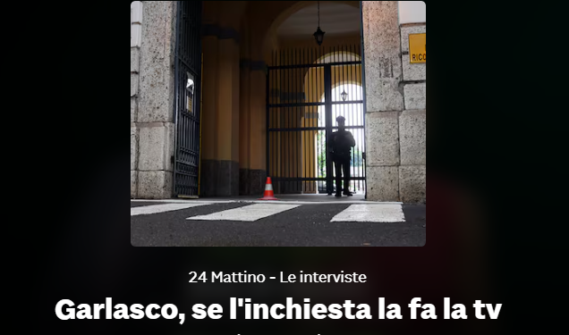 Garlasco: Bartoli, serve controllo sulle trasmissioni di cronaca giudiziaria in televisione