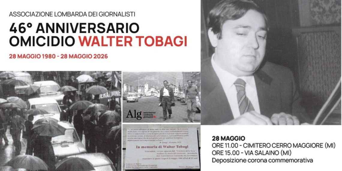 L’Associazione Lombarda dei Giornalisti ricorda Walter Tobagi