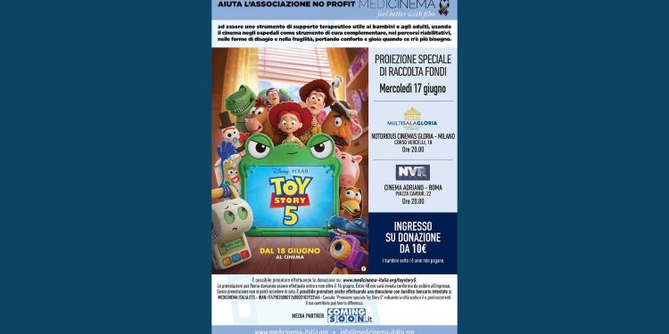 Proiezione speciale di “Toy Story 5” a sostegno di MediCinema Italia