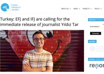 Turchia: Efj e Ifj chiedono l’immediato rilascio del giornalista Yıldız Tar