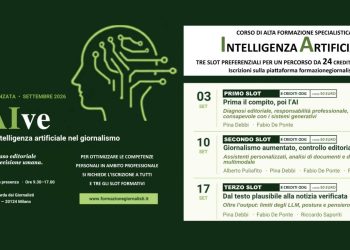 All’ALG arriva drAlve, corso professionalizzante con 24 crediti per giornalisti sull’IA