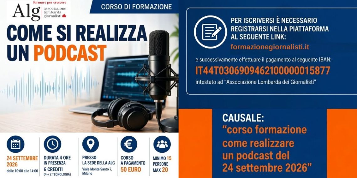 Corsi di formazione all’ALG: come si realizza un podcast dall’idea alla pubblicazione in sole 24 ore