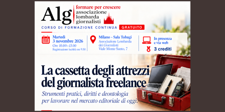Lo Sportello Freelance diventa corso di formazione: il 3 novembre “La cassetta degli attrezzi del giornalista freelance”