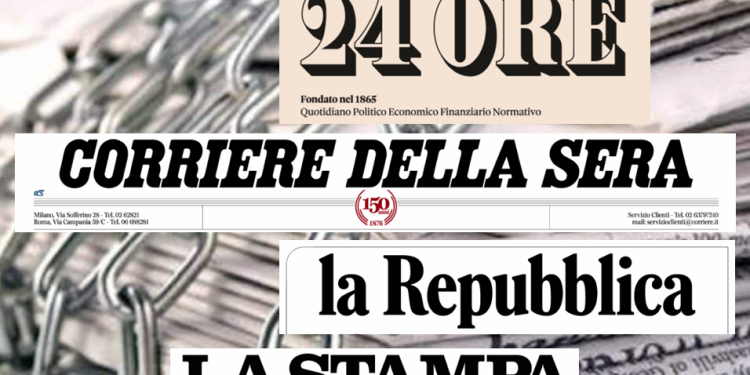 Libertà di stampa: i cdr di  4 grandi quotidiani rivendicano l’autonomia  dalla pubblicità